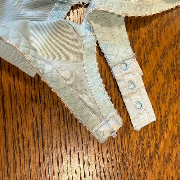 Vintage Vassarette  1970s Sheer Lingerie Set Turquoise Bra 34C Panty Small Nylon - Picture 5 of 11